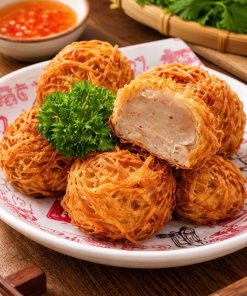 thịt cua cuộn khoai môn chiên