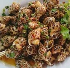 ốc hương sốt tiêu đen